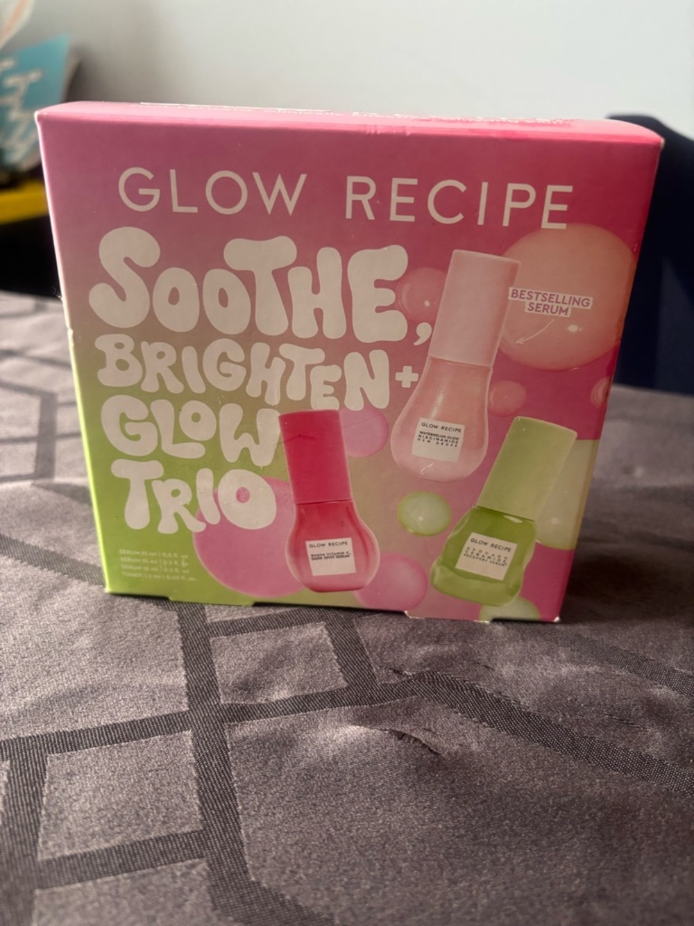 Glow Recipe Soothe Brighten Glow Trio Set NIB Mini Skincare Bundle